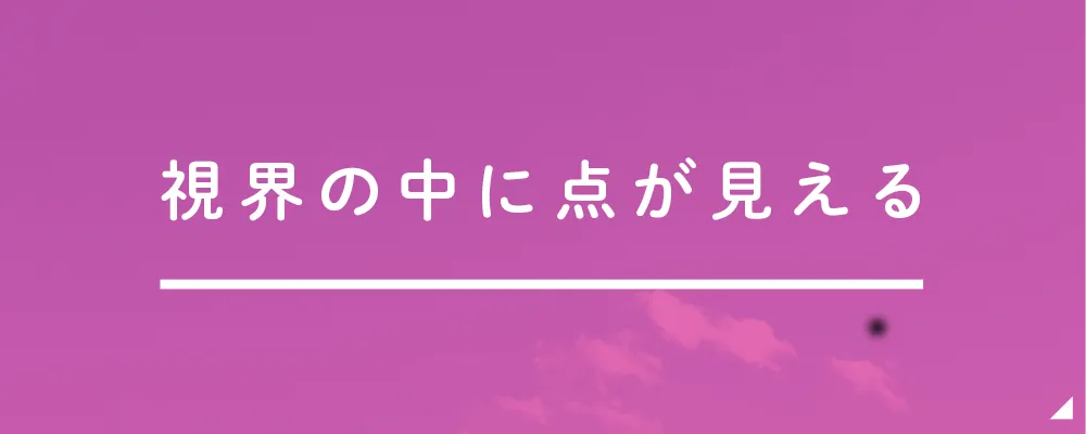 視界の中に点が見える